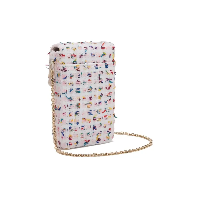Furla My Joy Beaded Leather Fabric Shoulder Bag Crossbody Bag Mini Women's Talc White-2