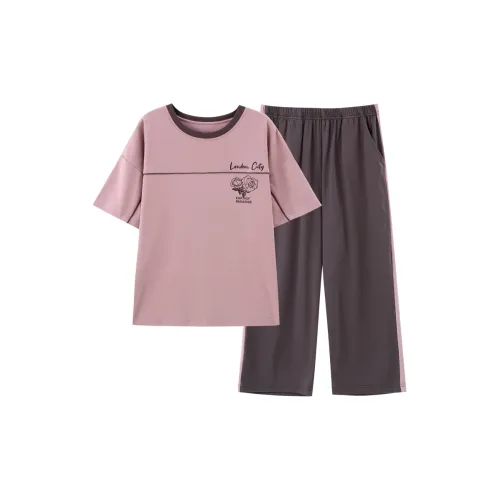 GOSO Pajama Set Women's Gray Purple