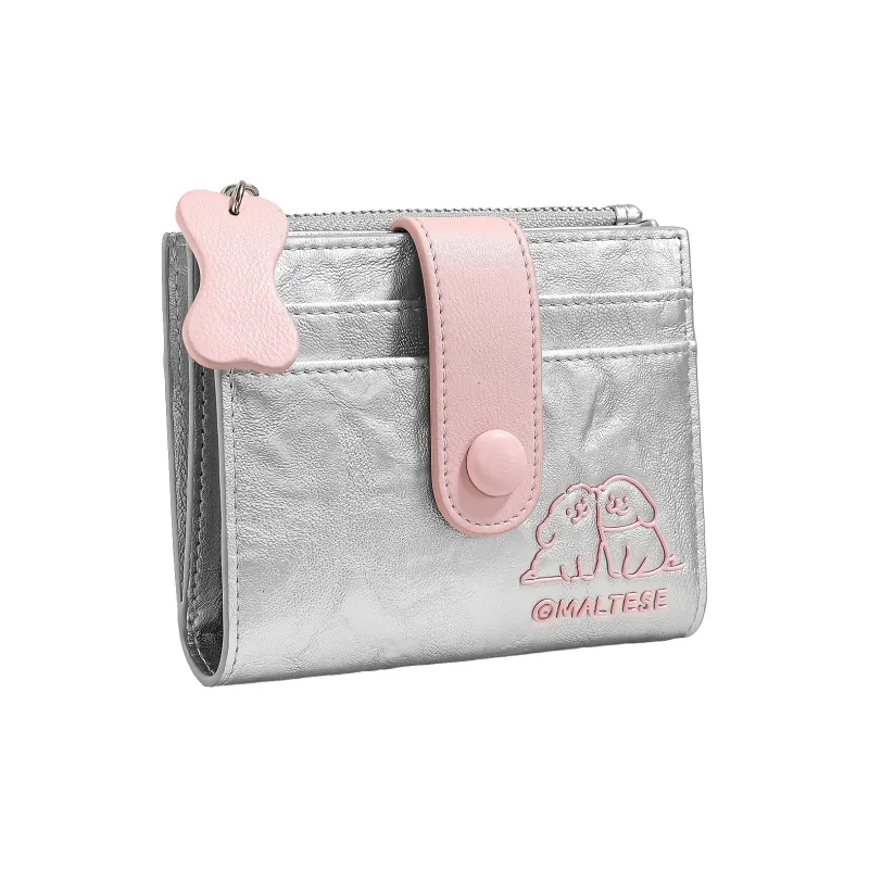 TOUTOU Maltese Collaboration PU Wallet Regular Women's Chocolate Brown-11