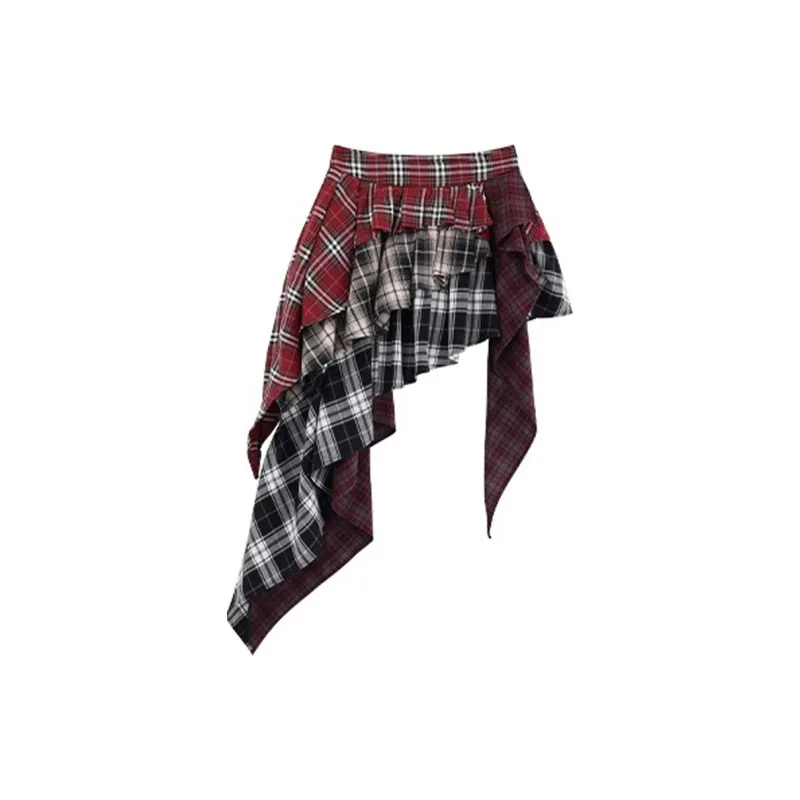 AINUOERMY Casual Short Skirts Women's Red-1