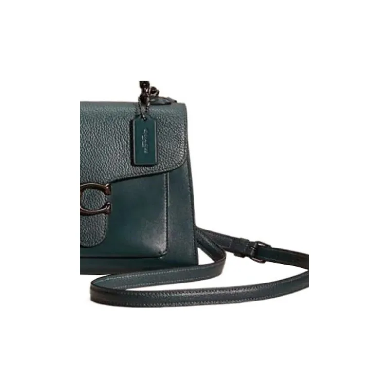 COACH Tabby Pebbled Leather Shoulder Bag Crossbody Bag Handbag Small Size Women's Forest Green-2
