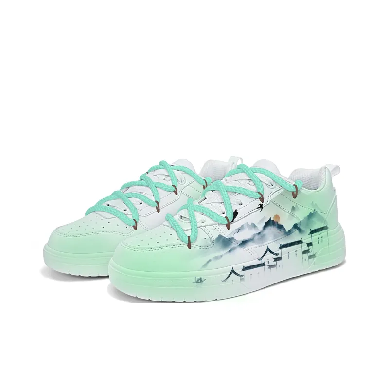 Cold Cicadas Yesterday Slip-Resistant Cushioning Wear-Resistant Lightweight Breathable Low-Top Skateboard Shoes Unisex-1