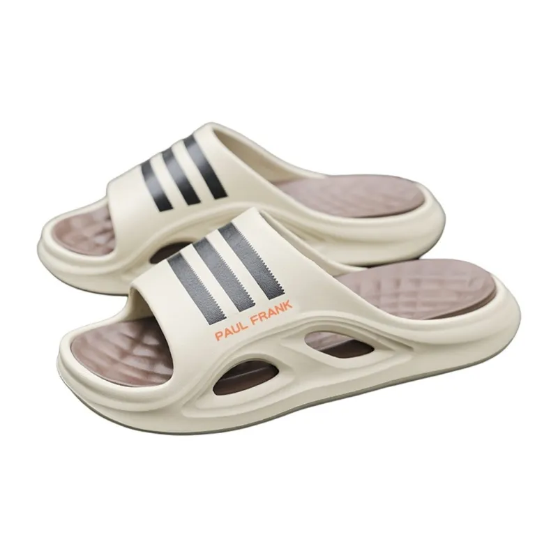 PAUL FRANK Home Slippers Black Platform Squashy And Bouncy Feeling Stripes Outdoor Slippers-12