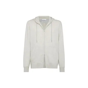 Brunello Cucinelli Zip Up Drawstring Hoodie