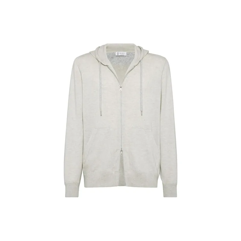 Brunello Cucinelli Zip Up Drawstring Hoodie-0