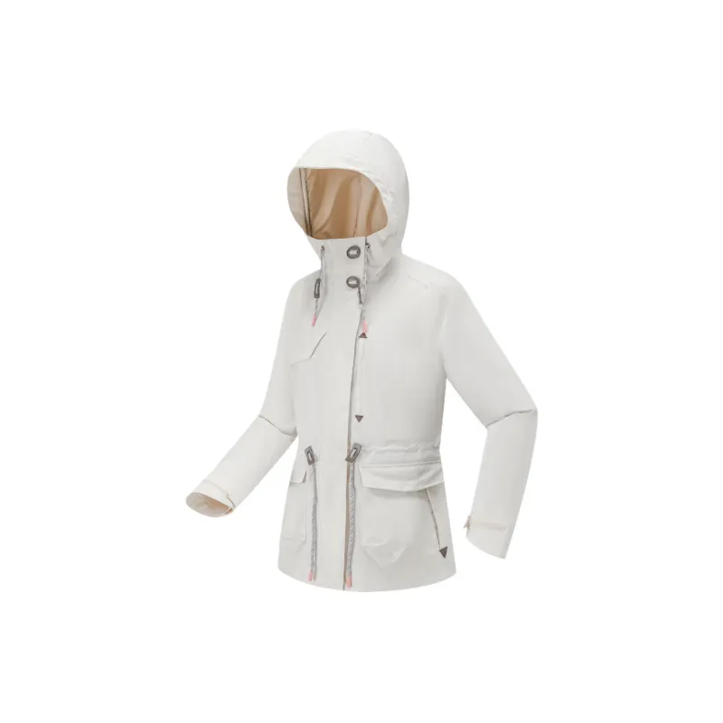 DECATHLON Hiking, Urban Living, Travel, Commuting, Ice Climbing, And Rock Climbing Jacket Women's Pearl Beige-2
