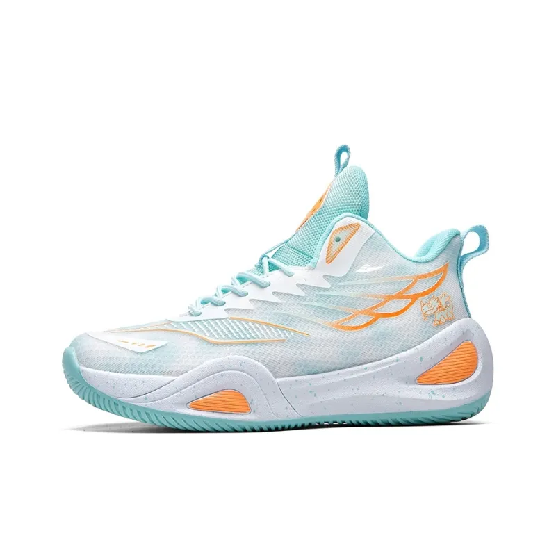Kuding Basketball Shoes Unisex High Top White Pink/White Blue/White Moon-10