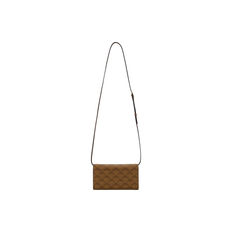 MCM Canvas Crossbody Bags Wallets Large Size Women's Cognac-2