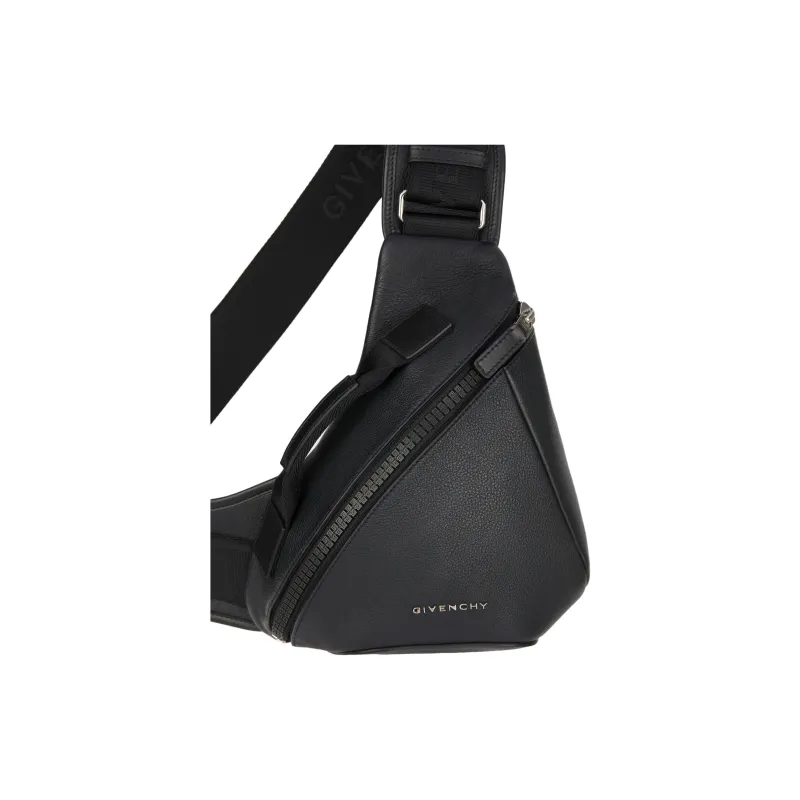 Givenchy G-Zip Cow Leather Crossbody Bags Sling Bags Small Size Men's Black-3