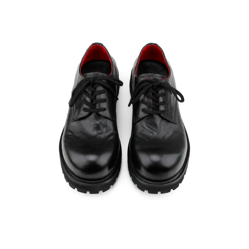 HANQIAORIJI Black Blood Series Wear-Resistant Height Increasing Low-Top Casual Shoes Unisex Bordeaux Red-3