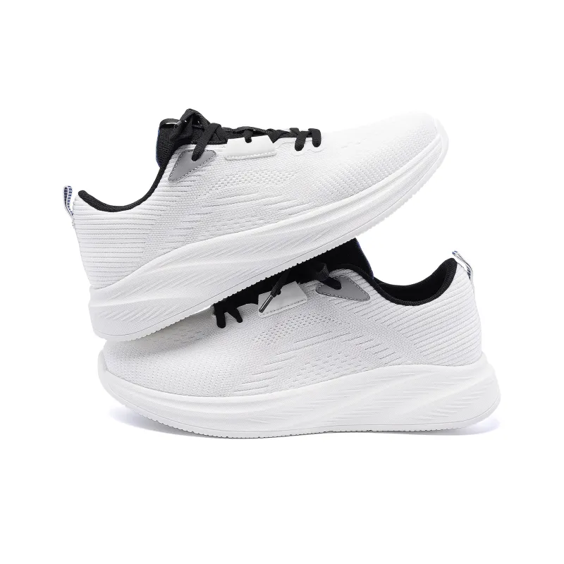 HUANQIU Durable Breathable Lightweight Low-Top Casual Running Shoes Men's White Black-1