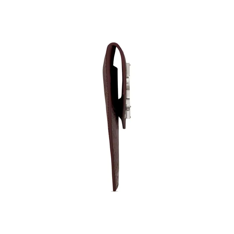 SAINT LAURENT UPTOWN Cow Leather Clutch Small Size Women's Deep Red-2