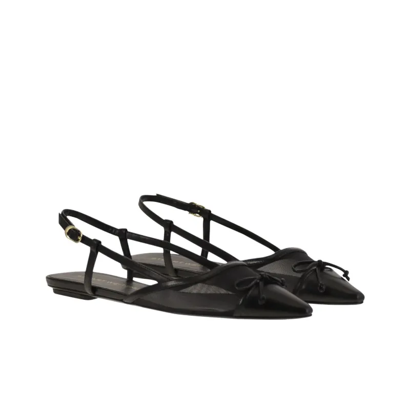 Stuart Weitzman Kitty Pointed Toe Slingback Shoes-3