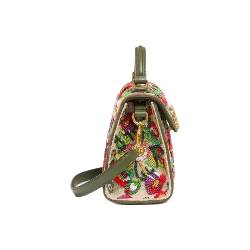 Valentino GARAVANIVSLING Linen Shoulder Bag, Crossbody Bag, Handbag Mini Women's Natural & Multicolor-2