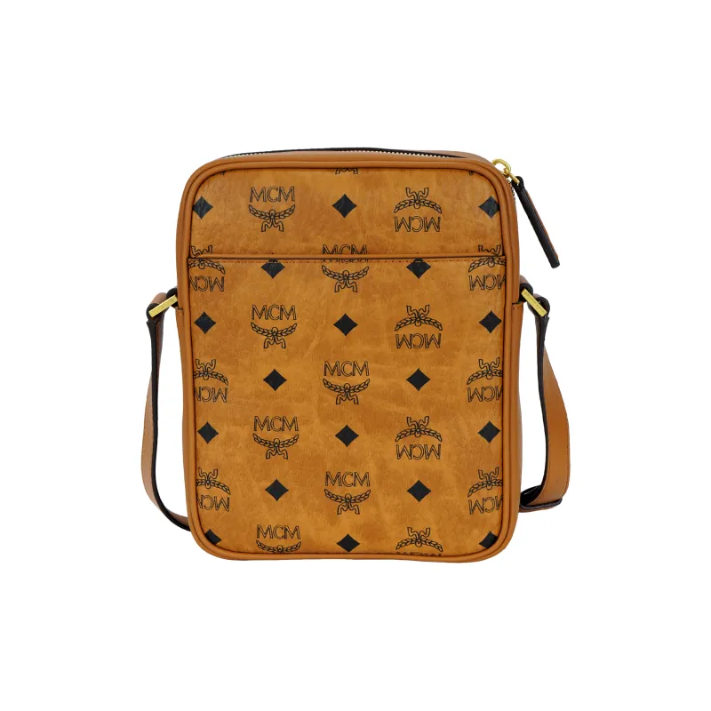 MCM Klassik Visetos Coated Canvas Shoulder Bag, Crossbody Bag Mini Unisex Cognac-2