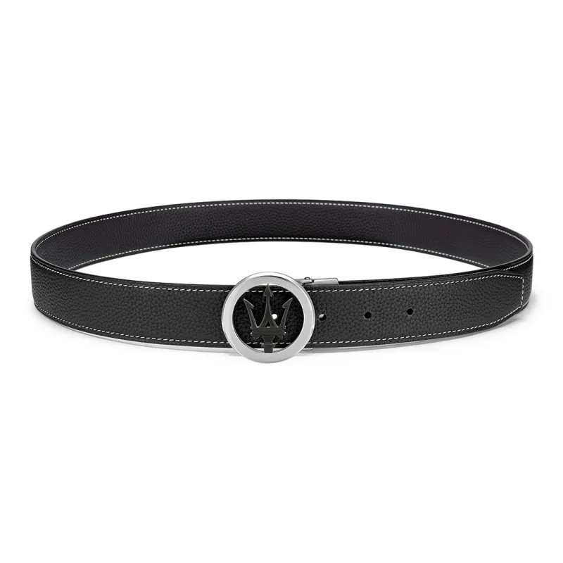 Maserati Top Grain Cow Leather Belts Men's Width 3.4cm-7