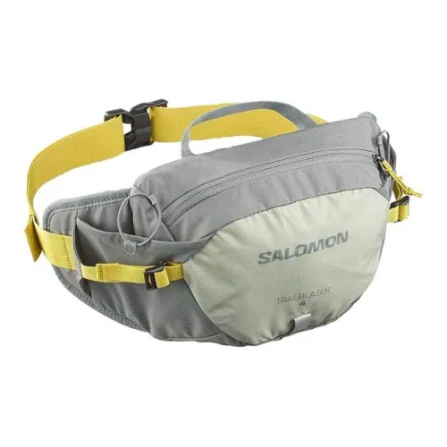 SALOMON Polyester Fanny Pack Unisex Sage Green & Seaweed Green & Yellow