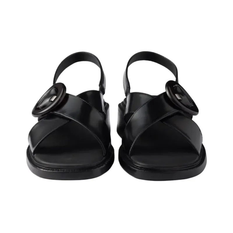 PRADA Strap Sandals Women's Black-4