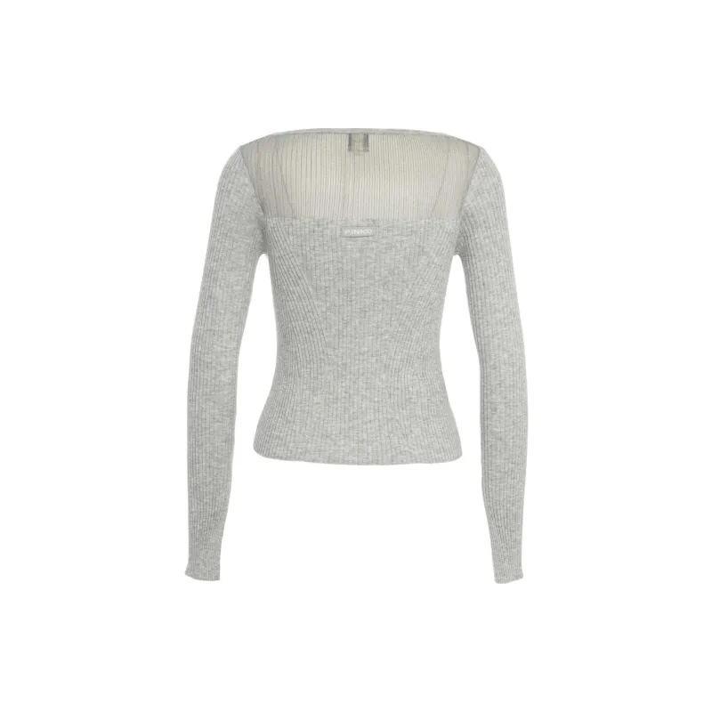PINKO Long Sleeved Ribbed Jumper-1