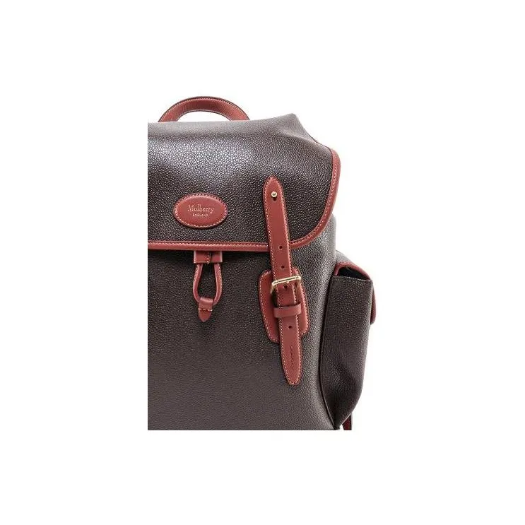 Mulberry Leather Backpack Regular Women's Brown-3
