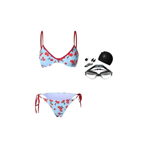 Yalu Preferred Swimming Sets Polyester Women's Blue Red
