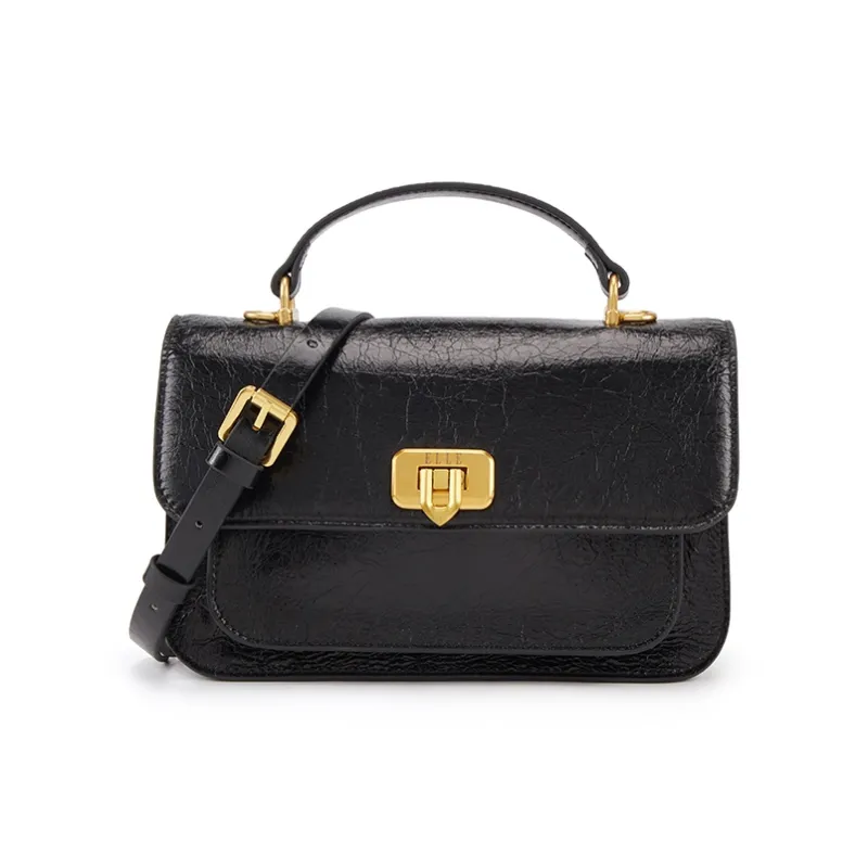 ELLE Cow Leather Handbag Medium Size Women's Multicolor-0