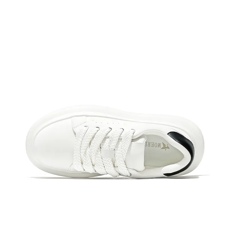 MOERBAI Original Machine Series Wear-Resistant Breathable Height Increasing Low-Top Casual Shoes Men's White-6