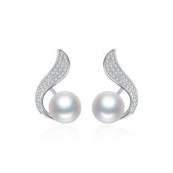 BRIR Pearl Hoop Earrings Women's