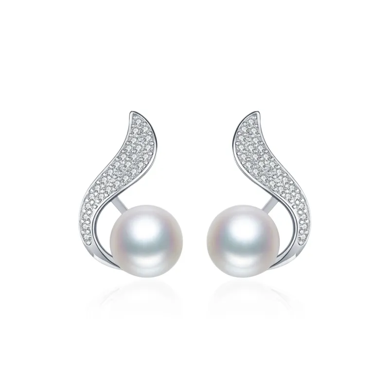 BRIR Pearl Hoop Earrings Women's-0