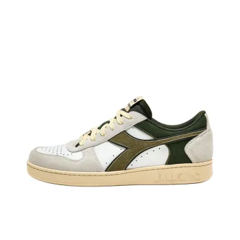 Diadora Magic Basket Anti Slip Wear Resistant Low Top Skateboard Shoes Unisex White Green