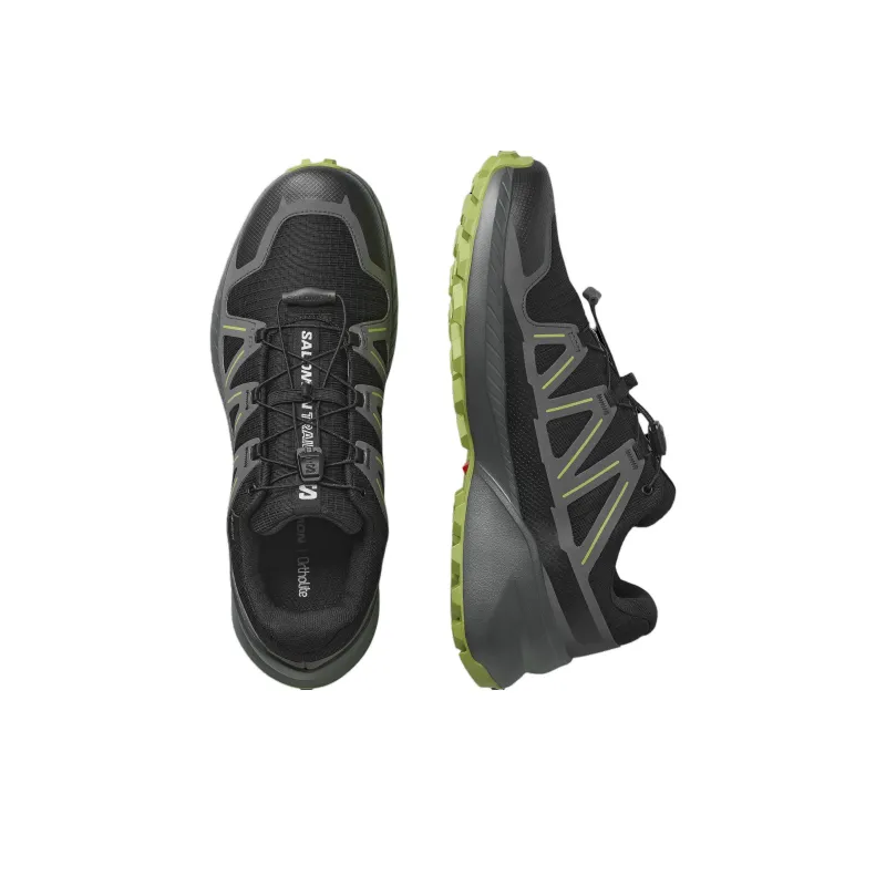SALOMON Anti-Slip Wear-Resistant Low-Top Trail Running Running Shoes Men's Black Green-4