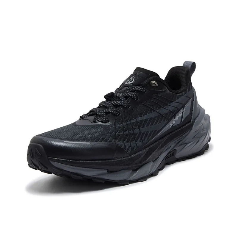 361° Anti Slip And Wear Resistant Support Low Top Casual Running Shoes Men's Black Gray-1