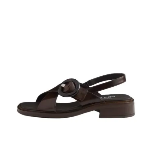 PRADA One Strap Sandals 3.5cm Women's Umber