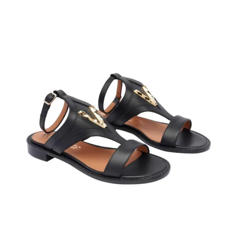 Via Roma 15 One Strap Sandals Women's Black-2