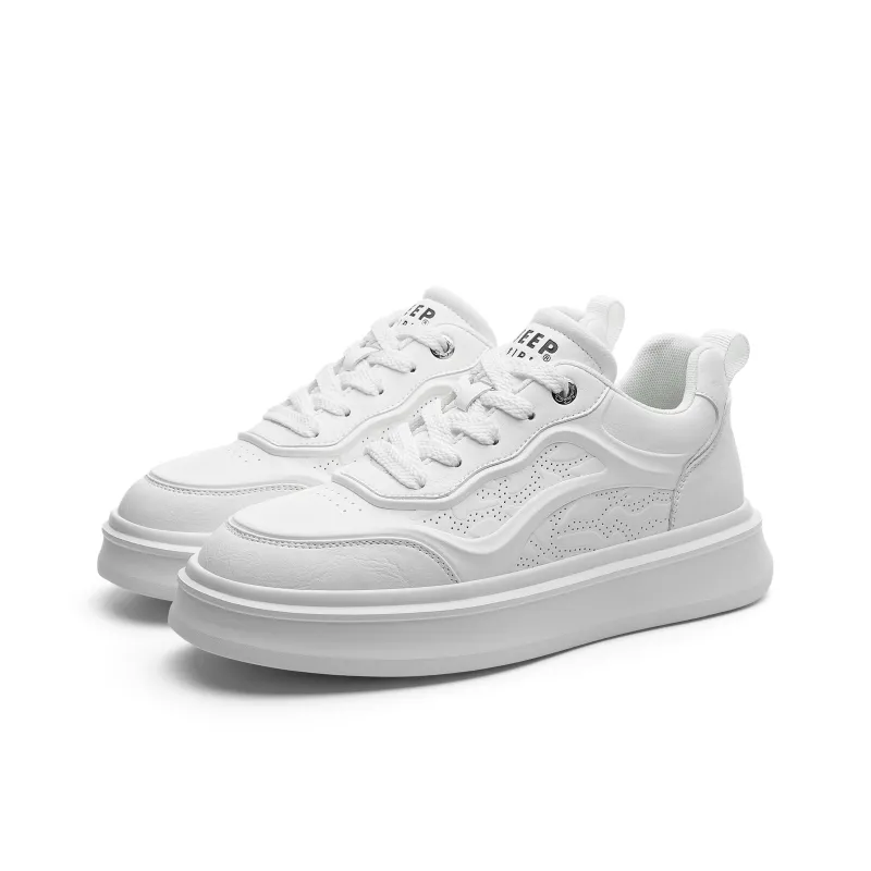 JEEP SPIRIT Skateboard Shoes Men Low Top Polar White-1