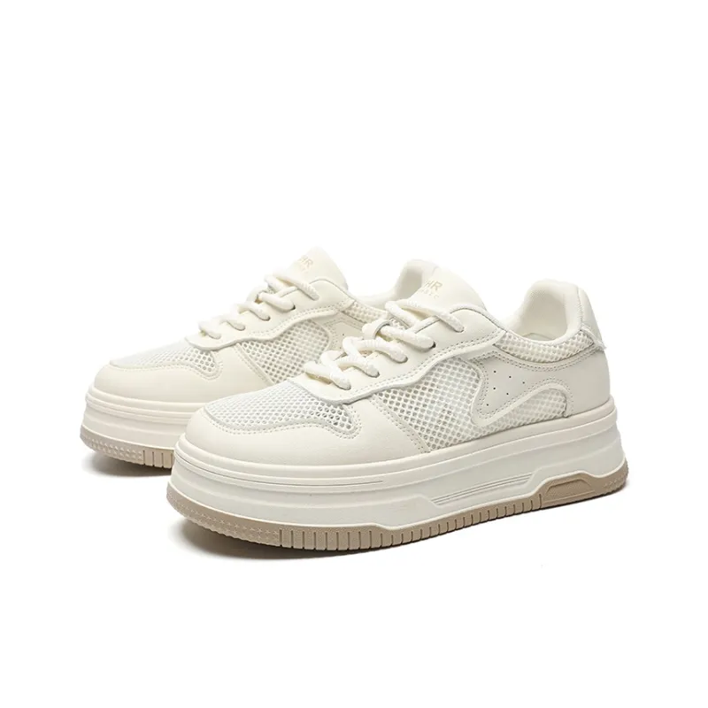 ZHR Platform White Sneakers Slip Resistant Low Top Skateboard Shoes Women's-1