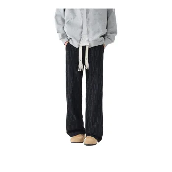 Small Columns Under The Sea Knitted Sports Pants Unisex