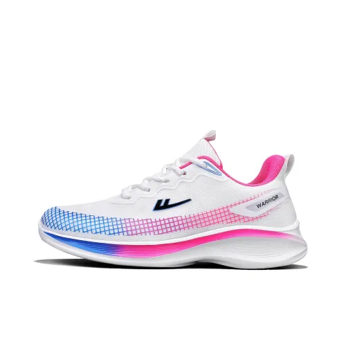 Warrior Breathable And Lightweight Low Top Casual Training Long Distance Running Shoes Men's White Rose Pink Blue