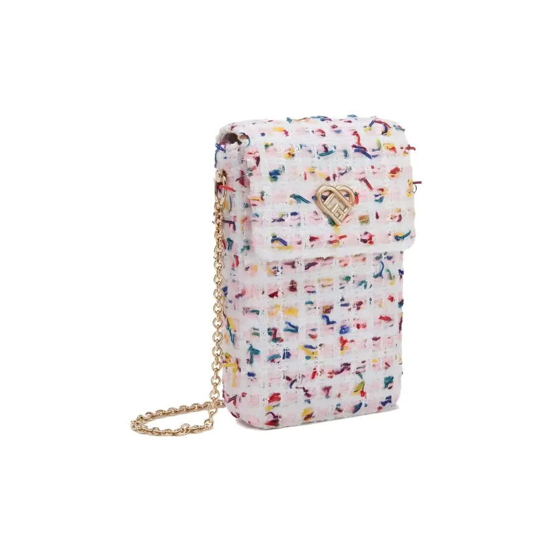 Furla My Joy Beaded Leather Fabric Shoulder Bag Crossbody Bag Mini Women's Talc White-1