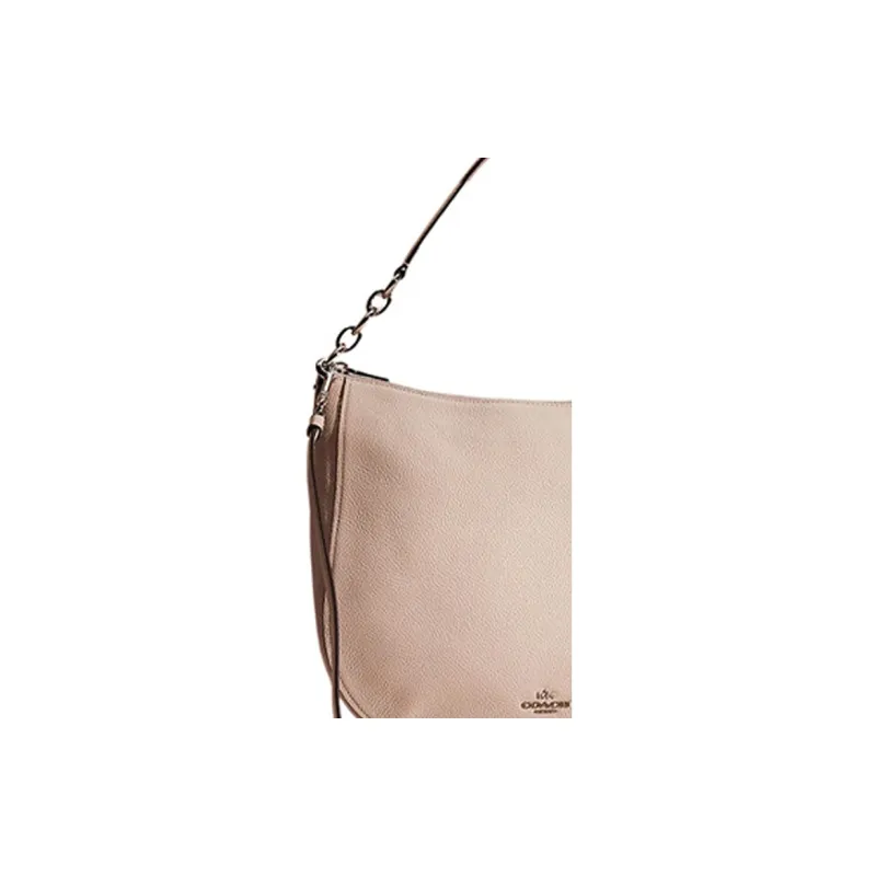 COACH Chelsea Pebbled Leather Portable Crossbody Bag Shoulder Bag Large Size Women's Gray White-2
