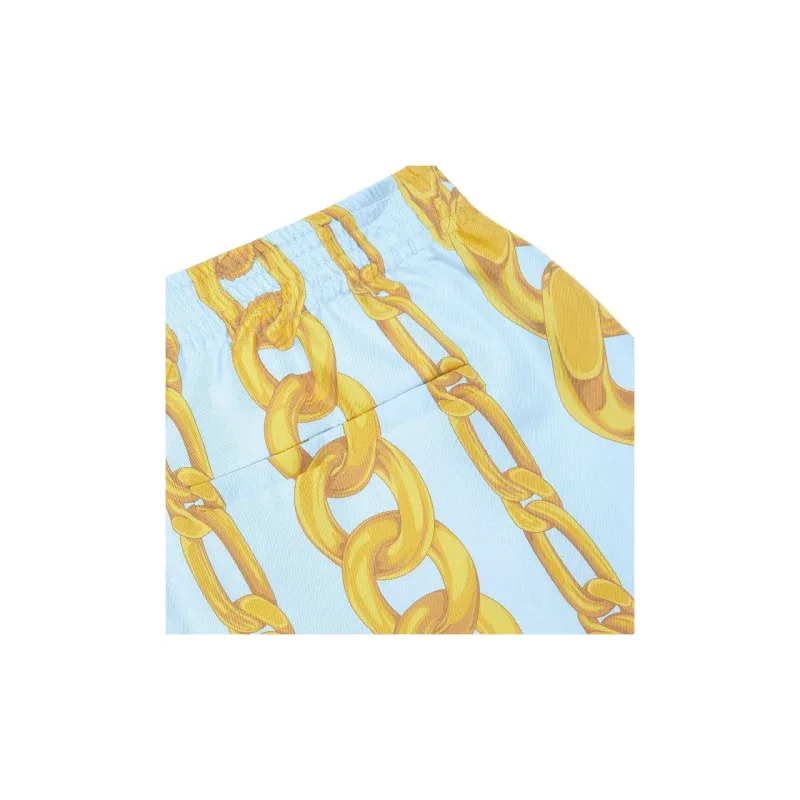 VERSACE Medusa Chains Silk Shorts-4