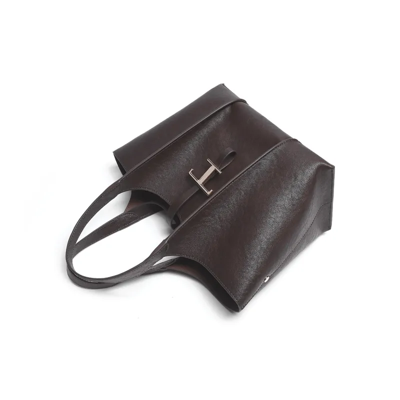 Mulinsen Polyurethane PU Leather Handbag Regular Women's Dark Coffee-5