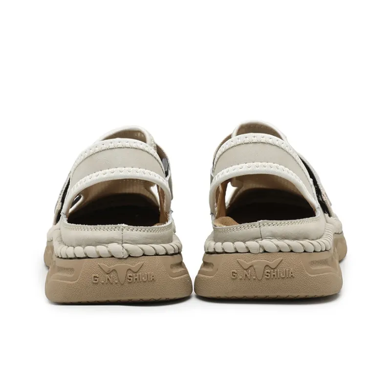 G.N.SHIJIA Black Gold Ox Collection Beach Sandals Men's-8