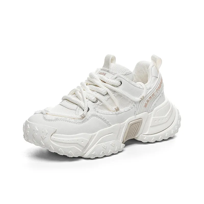FAIRWHALE Anti Slip And Wear Resistant Height Increasing Low Top Chunky Sneakers Men's-1