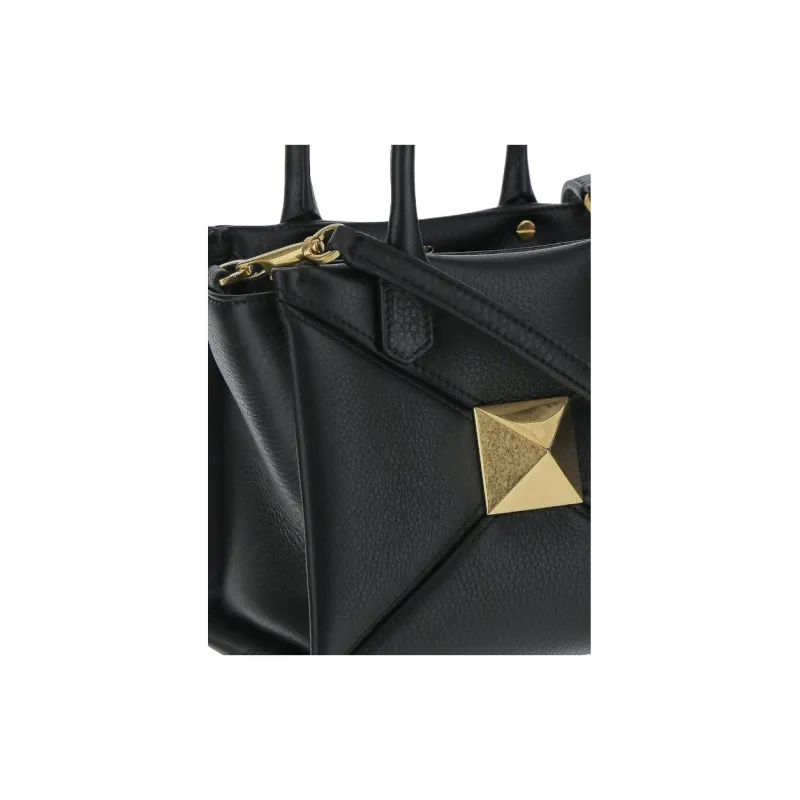 Valentino Leather Shoulder Bag, Crossbody Bag, Handbag Women's Black-3