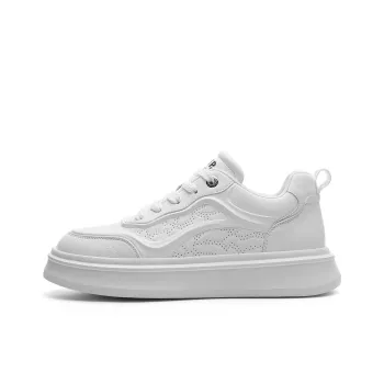 JEEP SPIRIT Skateboard Shoes Men Low Top Polar White