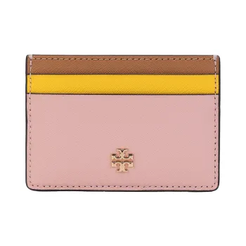 TORY BURCH Emerson Leather Card Holder Women's Pink