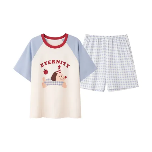 XIAFENYAN Pajama Set Unisex Blue
