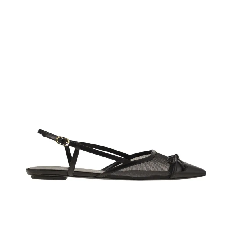 Stuart Weitzman Kitty Pointed Toe Slingback Shoes-1