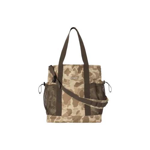 Carhartt WIP Polyester Tote Bag, Shopping Bag, Shoulder Bag, Handbag Unisex Camouflage Yellow
